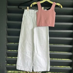 DL1961 Lily Wide Leg Jeans & Crop Tank